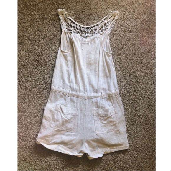 Free People White Crochet Tank Romper Size XS - Picture 6 of 6